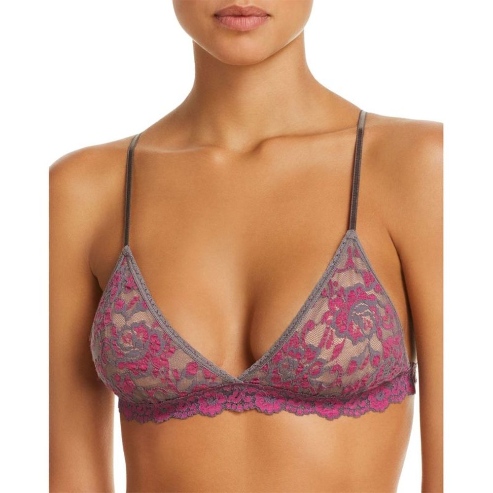 Hanky Panky Cross Dye Padded Bralette Womens,Gray Amethyst,X-Small